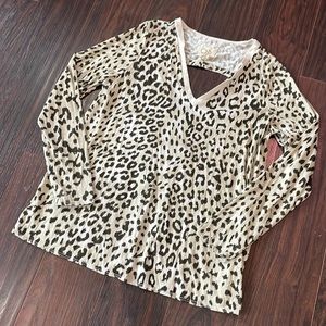Chaser Cheetah Print Long Sleeve Shirt